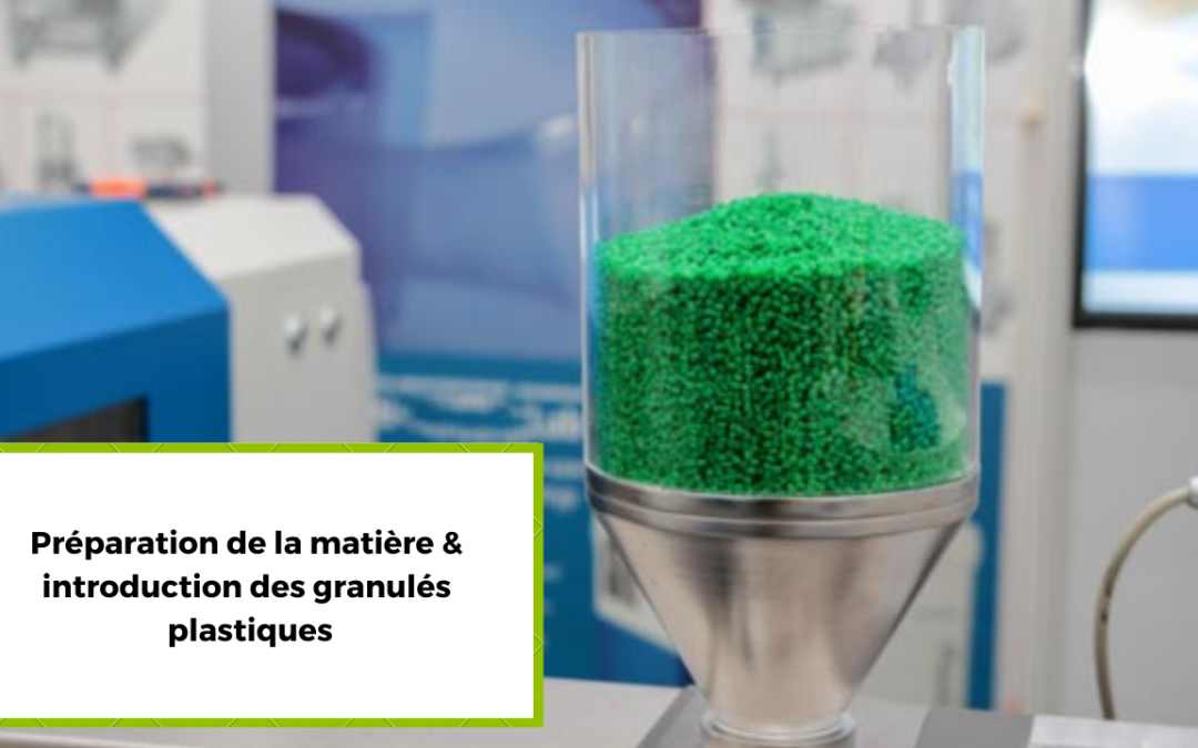 Préparation de la matière & introduction des granulés plastiques