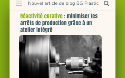 Réactivité curative : minimiser les arrêts de production grâce à un atelier intégré