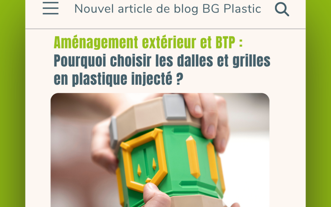 Aménagement extérieur et BTP : pourquoi choisir les dalles et grilles en plastique injecté ?